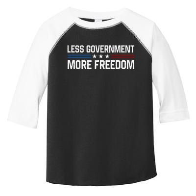 Less Government More Freedom More Liberty Political Toddler Fine Jersey T-Shirt