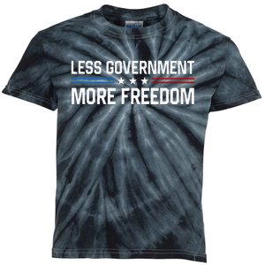 Less Government More Freedom More Liberty Political Kids Tie-Dye T-Shirt