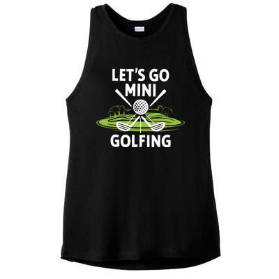 LetS Go Mini Golfing Ladies PosiCharge Tri-Blend Wicking Tank