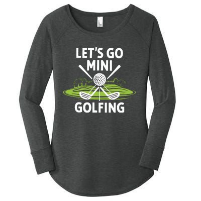 LetS Go Mini Golfing Women's Perfect Tri Tunic Long Sleeve Shirt