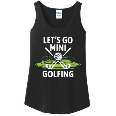 LetS Go Mini Golfing Ladies Essential Tank