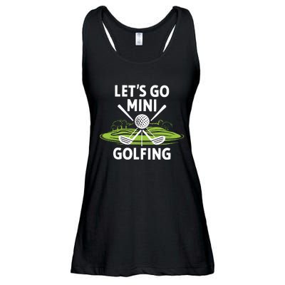 LetS Go Mini Golfing Ladies Essential Flowy Tank