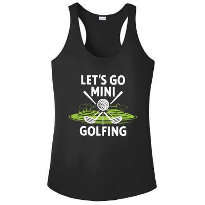 LetS Go Mini Golfing Ladies PosiCharge Competitor Racerback Tank