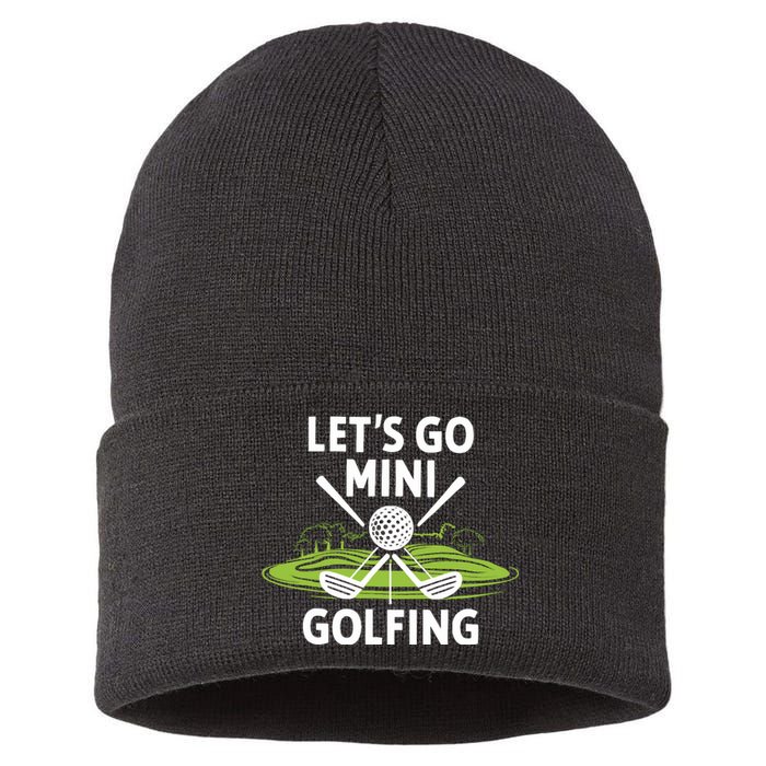 LetS Go Mini Golfing Sustainable Knit Beanie