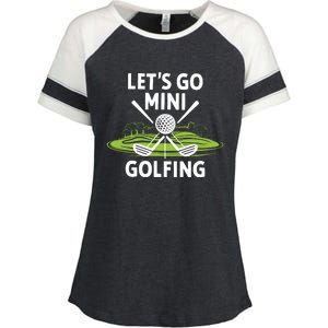 LetS Go Mini Golfing Enza Ladies Jersey Colorblock Tee