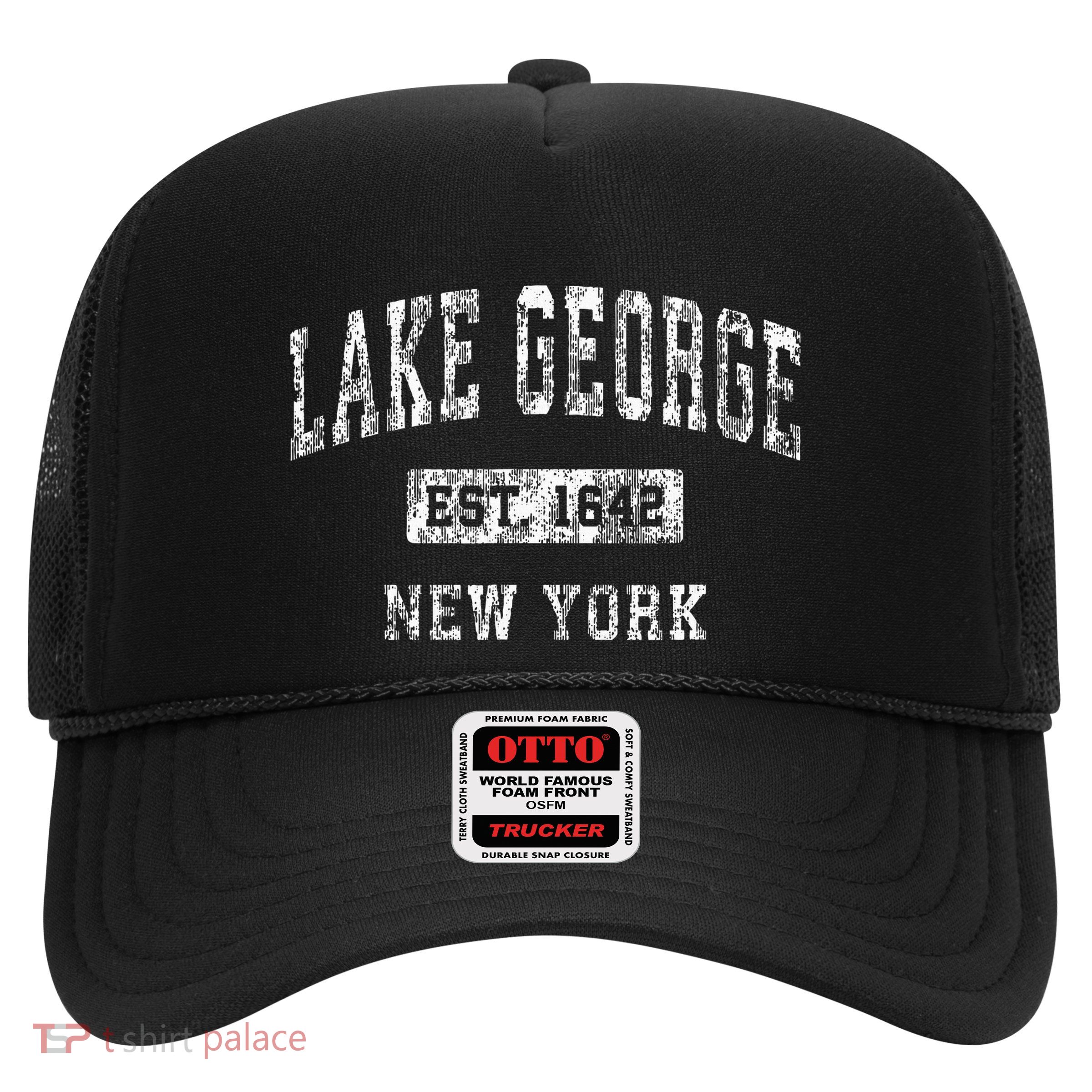 Lake George New York Ny Vintage Established Sports Trucker Hat