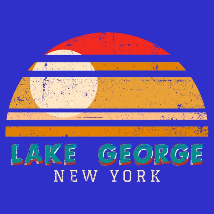 Lake George Ny Product Meaningful Gift Distressed Sunset Lake George Print Gift Premium T-Shirt