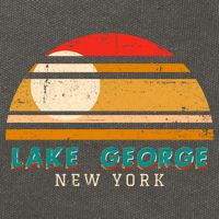 Lake George Ny Product Meaningful Gift Distressed Sunset Lake George Print Gift Cotton Canvas Backpack