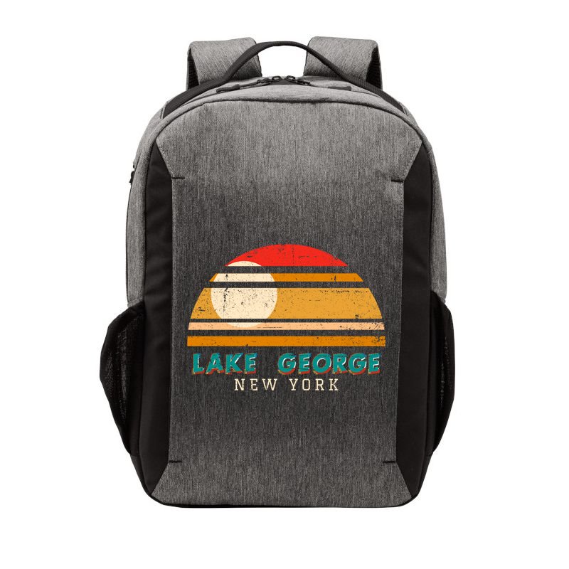 Lake George Ny Product Meaningful Gift Distressed Sunset Lake George Print Gift Vector Backpack