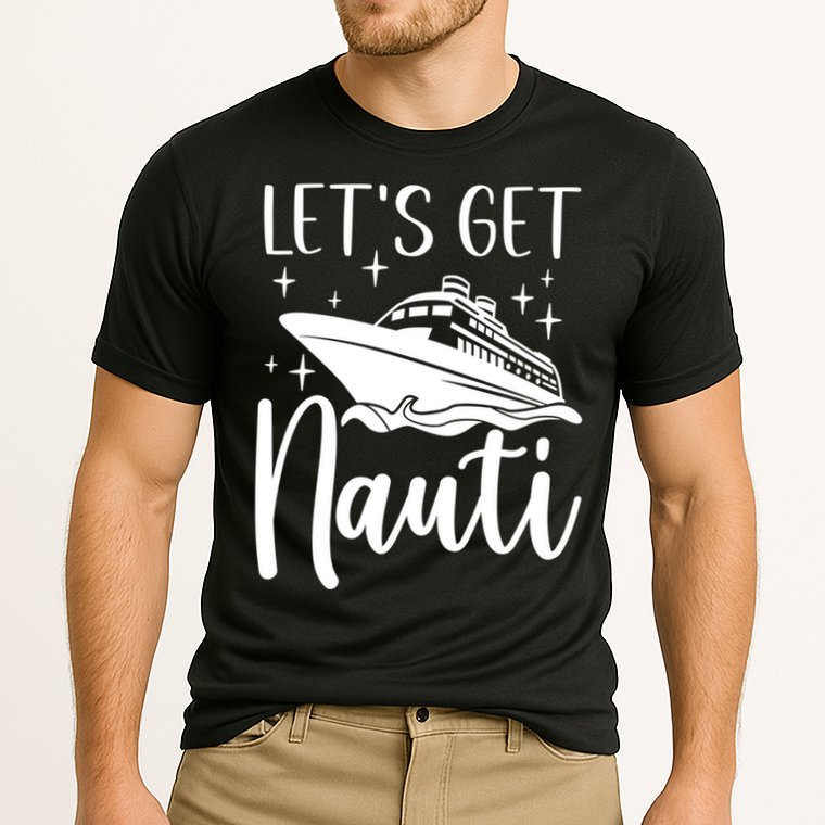 Let's Get Nauti Cruising Vacation Family Trip Gift Cooling Performance Crew T-Shirt