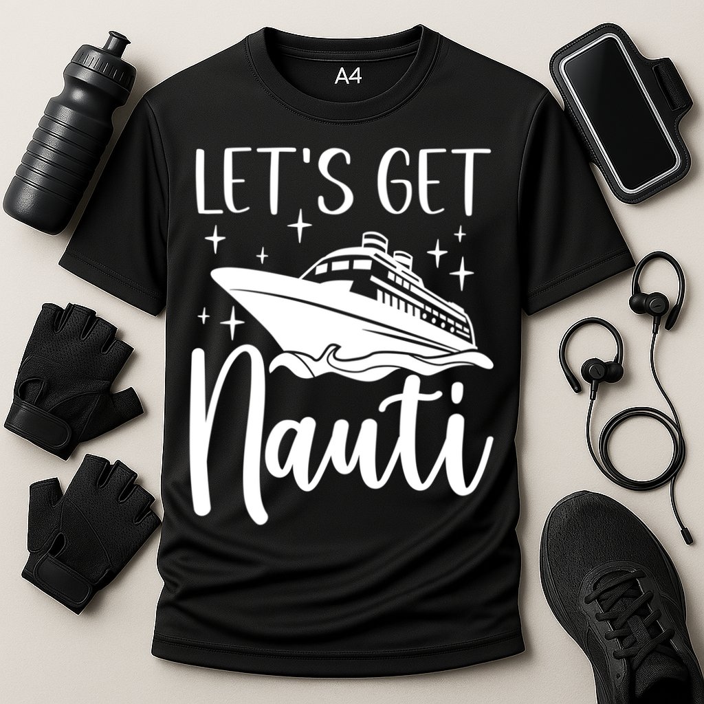 Let's Get Nauti Cruising Vacation Family Trip Gift Cooling Performance Crew T-Shirt