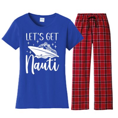 Let's Get Nauti Cruising Vacation Family Trip Gift Women's Flannel Pajama Set