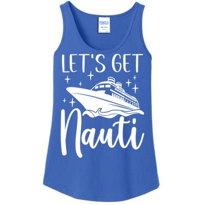 Let's Get Nauti Cruising Vacation Family Trip Gift Ladies Essential Tank