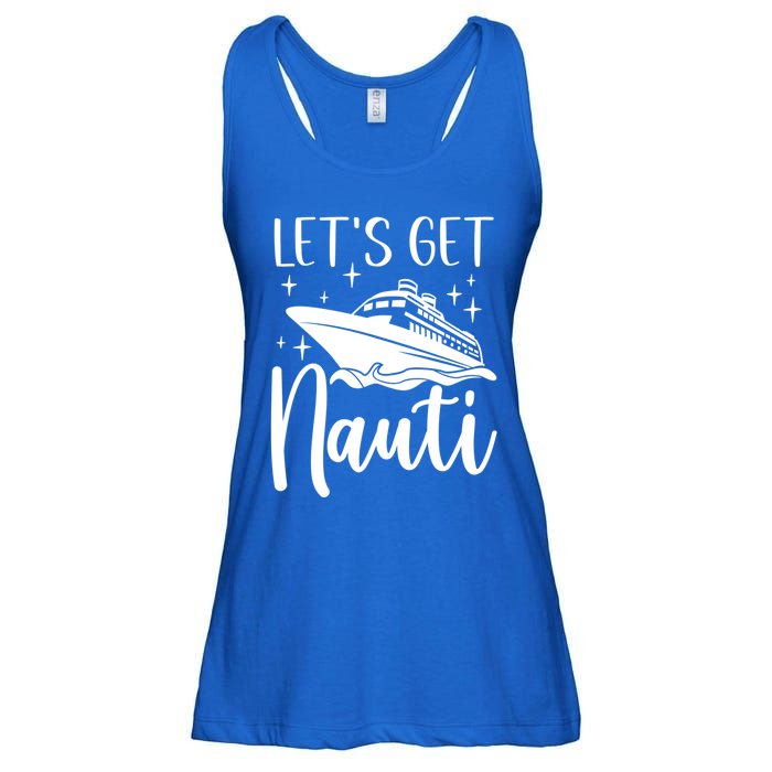 Let's Get Nauti Cruising Vacation Family Trip Gift Ladies Essential Flowy Tank