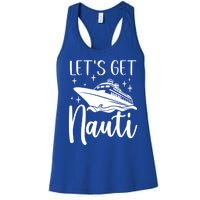 Let's Get Nauti Cruising Vacation Family Trip Gift Women's Racerback Tank