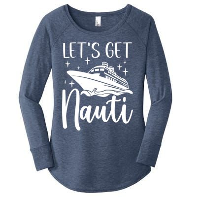 Let's Get Nauti Cruising Vacation Family Trip Gift Women's Perfect Tri Tunic Long Sleeve Shirt