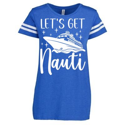 Let's Get Nauti Cruising Vacation Family Trip Gift Enza Ladies Jersey Football T-Shirt