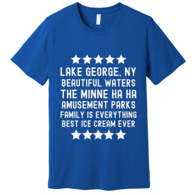 Lake George New York Beautiful Waters Amusement Parks Fun Premium T-Shirt