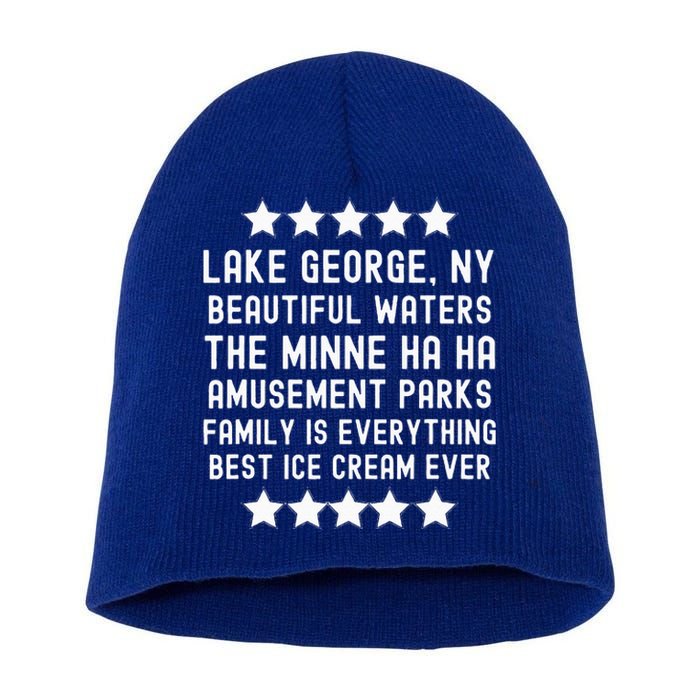 Lake George New York Beautiful Waters Amusement Parks Fun Short Acrylic Beanie