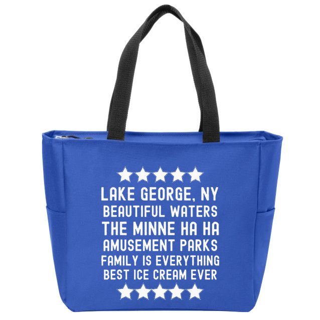 Lake George New York Beautiful Waters Amusement Parks Fun Zip Tote Bag