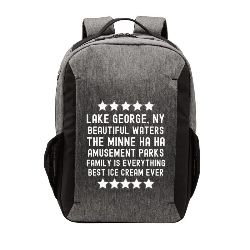 Lake George New York Beautiful Waters Amusement Parks Fun Vector Backpack