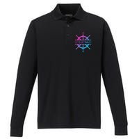 LetS Get Nauti Performance Long Sleeve Polo