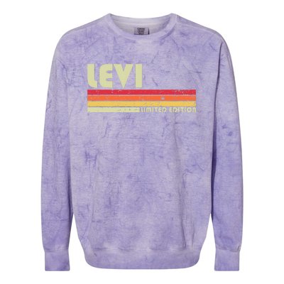 Levi Gift Name Personalized Funny Retro Vintage Birthday Colorblast Crewneck Sweatshirt