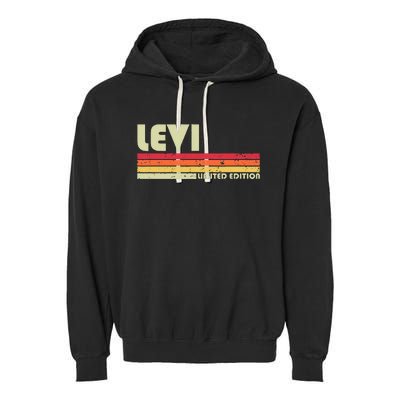 Levi Gift Name Personalized Funny Retro Vintage Birthday Garment-Dyed Fleece Hoodie