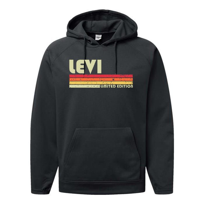 Levi Gift Name Personalized Funny Retro Vintage Birthday Performance Fleece Hoodie