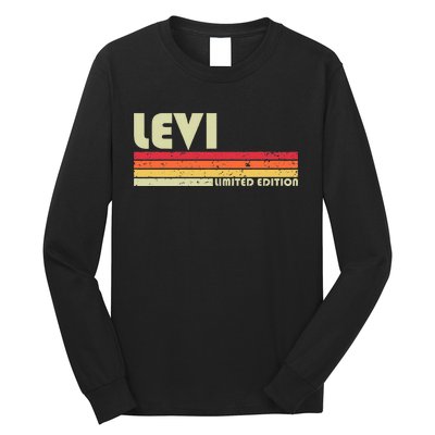 Levi Gift Name Personalized Funny Retro Vintage Birthday Long Sleeve Shirt