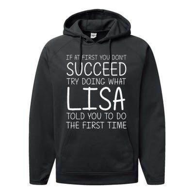 Lisa Gift Name Personalized Birthday Funny Christmas Joke Performance Fleece Hoodie