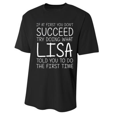 Lisa Gift Name Personalized Birthday Funny Christmas Joke Performance Sprint T-Shirt