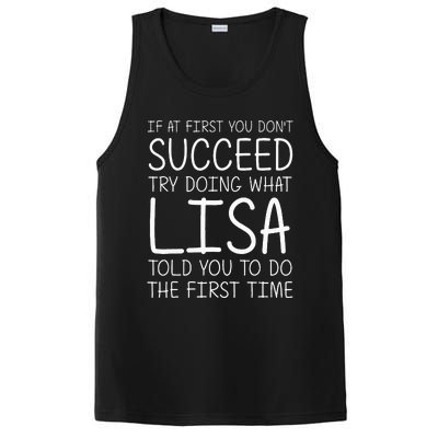 Lisa Gift Name Personalized Birthday Funny Christmas Joke PosiCharge Competitor Tank