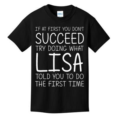 Lisa Gift Name Personalized Birthday Funny Christmas Joke Kids T-Shirt