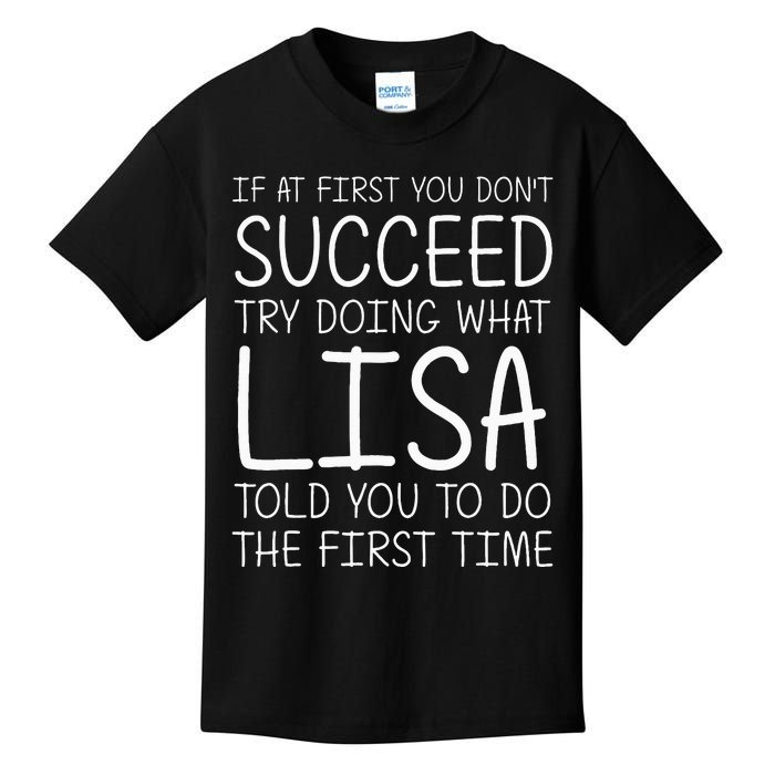 Lisa Gift Name Personalized Birthday Funny Christmas Joke Kids T-Shirt