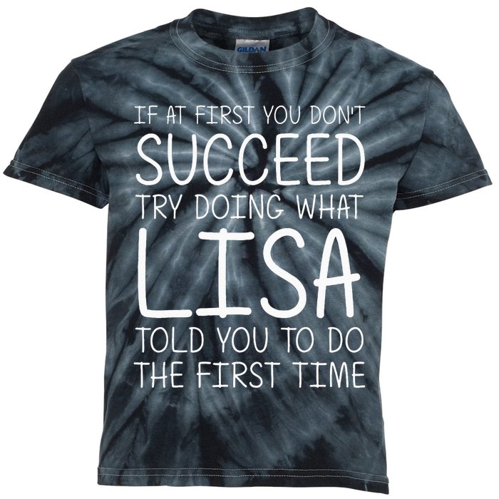 Lisa Gift Name Personalized Birthday Funny Christmas Joke Kids Tie-Dye T-Shirt