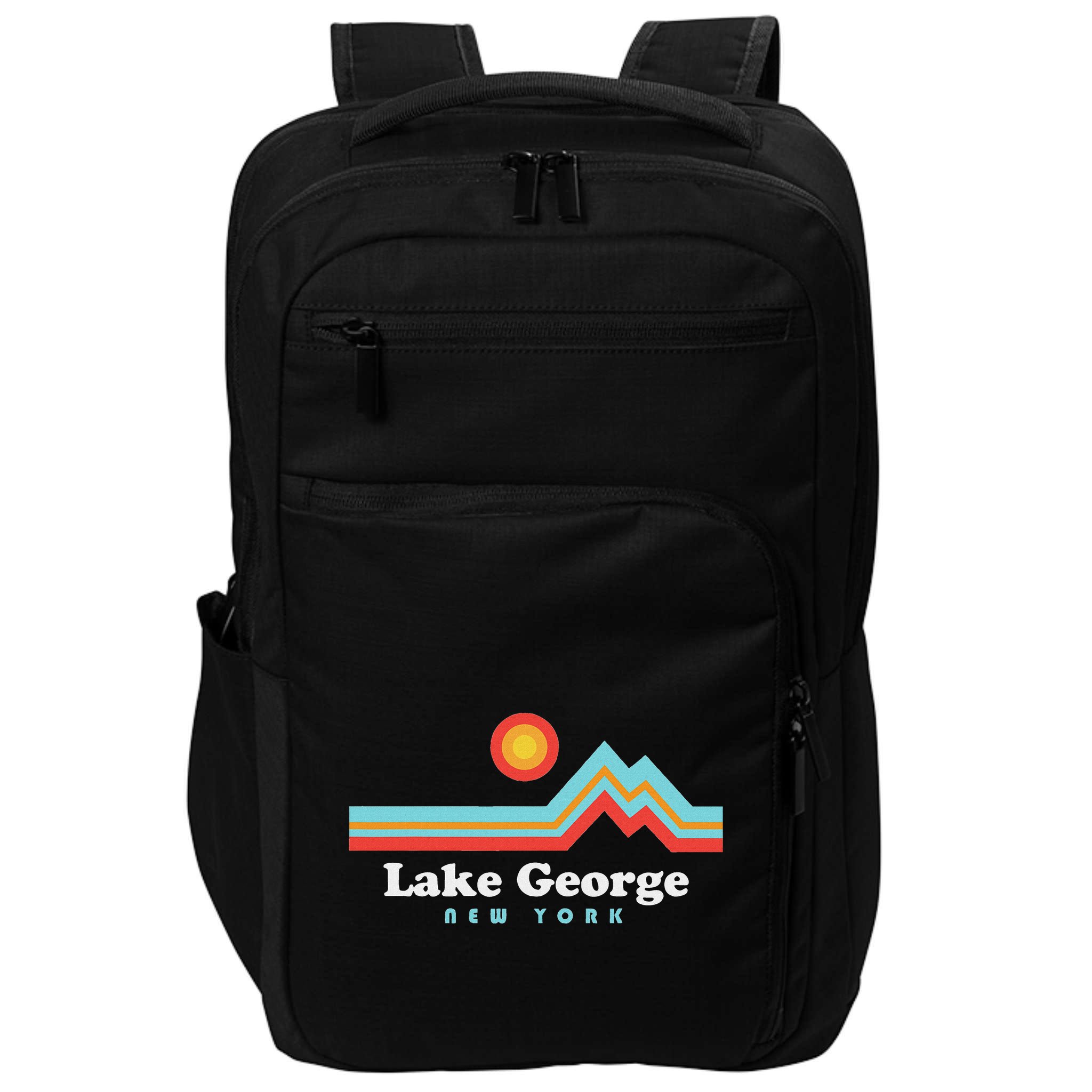 Lake George New York Sunset Mountains Impact Tech Backpack