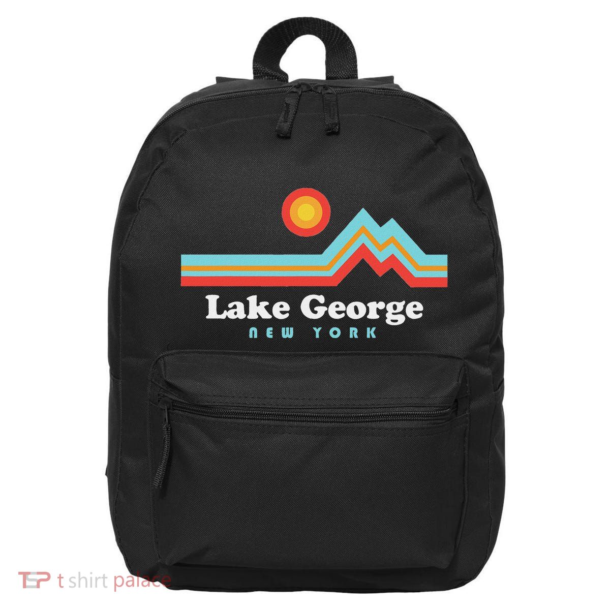 Lake George New York Sunset Mountains 16 in Basic Backpack