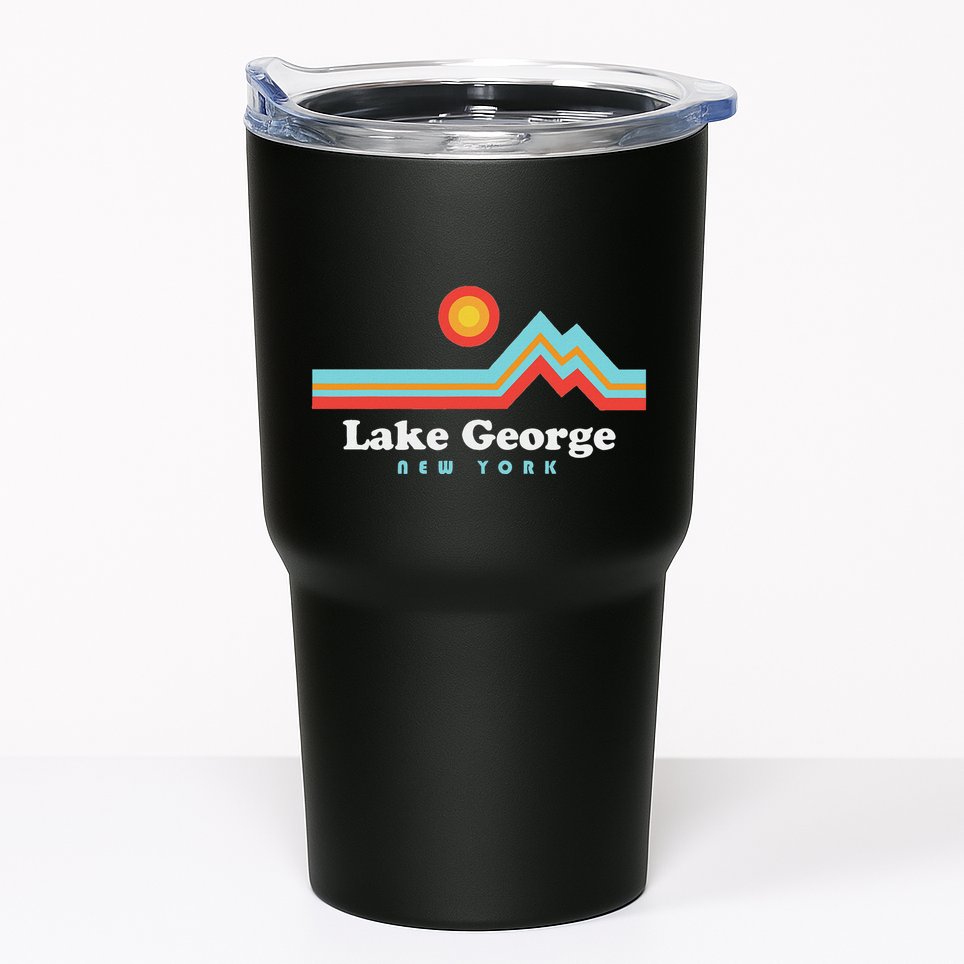 Lake George New York Sunset Mountains Tumbler