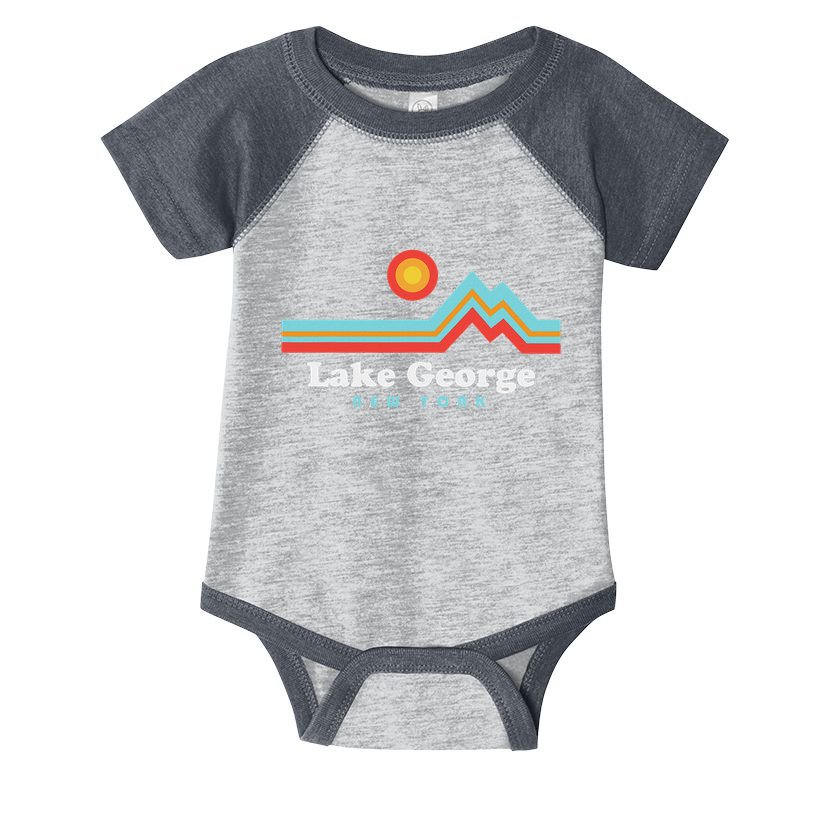 Lake George New York Sunset Mountains Infant Baby Jersey Bodysuit