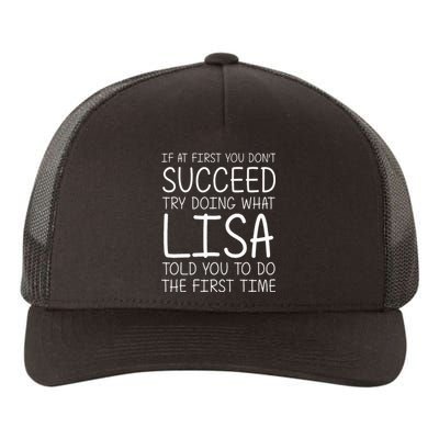 Lisa Gift Name Personalized Birthday Funny Christmas Joke Yupoong Adult 5-Panel Trucker Hat