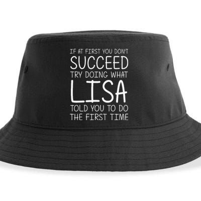 Lisa Gift Name Personalized Birthday Funny Christmas Joke Sustainable Bucket Hat