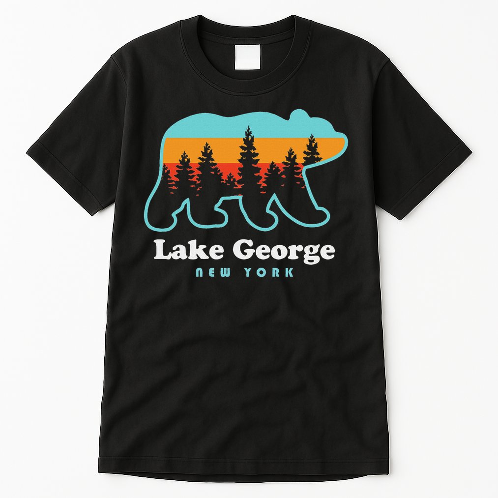 Lake George Ny Bear Lake George New York Tall T-Shirt