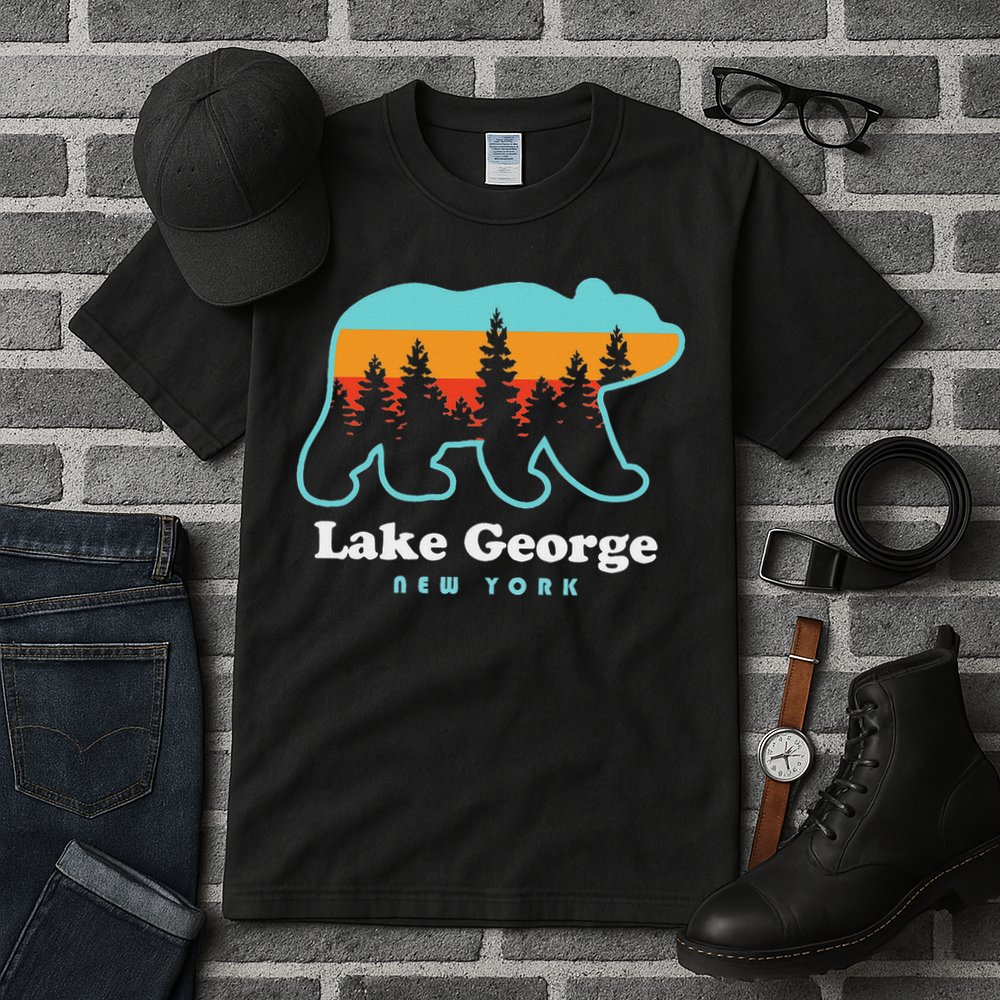 Lake George Ny Bear Lake George New York Tall T-Shirt