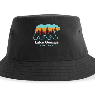 Lake George Ny Bear Lake George New York Sustainable Bucket Hat