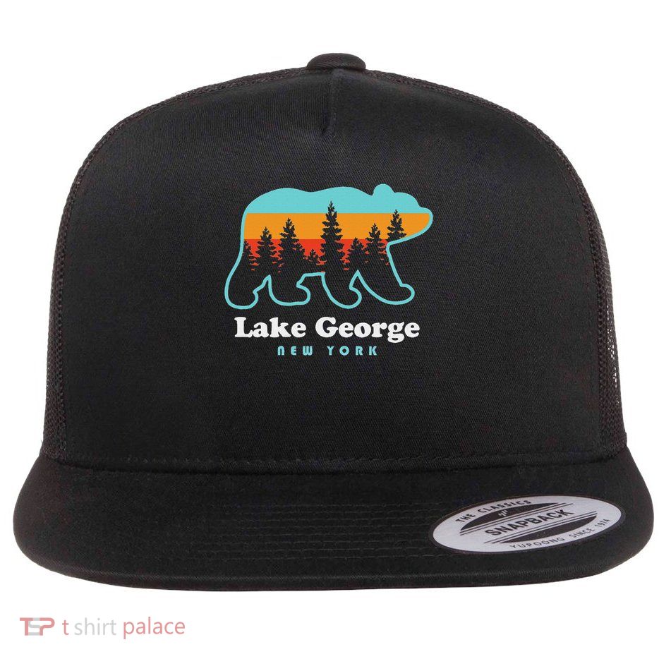 Lake George Ny Bear Lake George New York Flatbill Hat