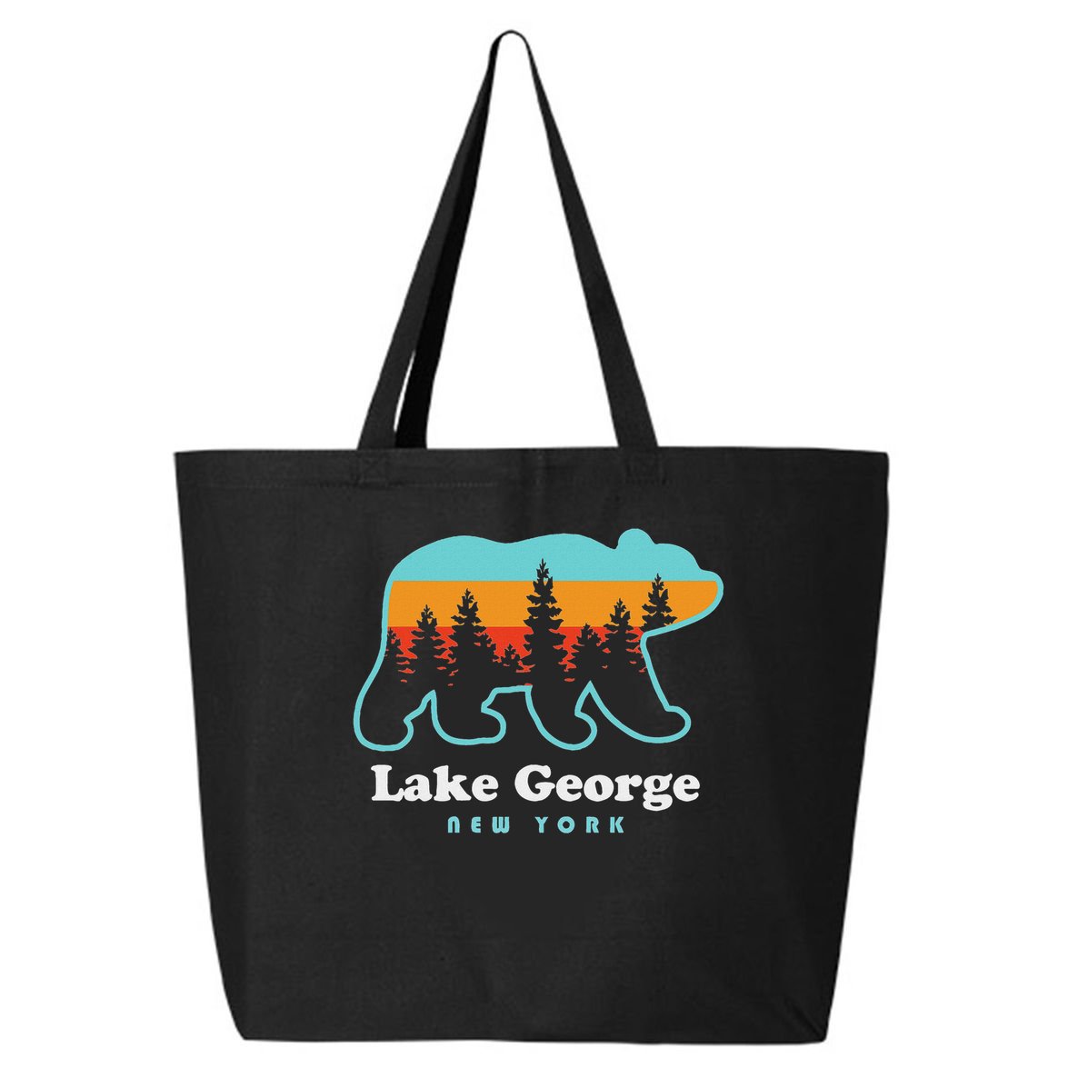Lake George Ny Bear Lake George New York 25L Jumbo Tote