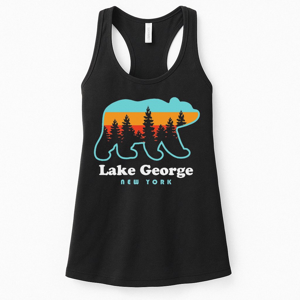 Lake George Ny Bear Lake George New York Womens Tank Top
