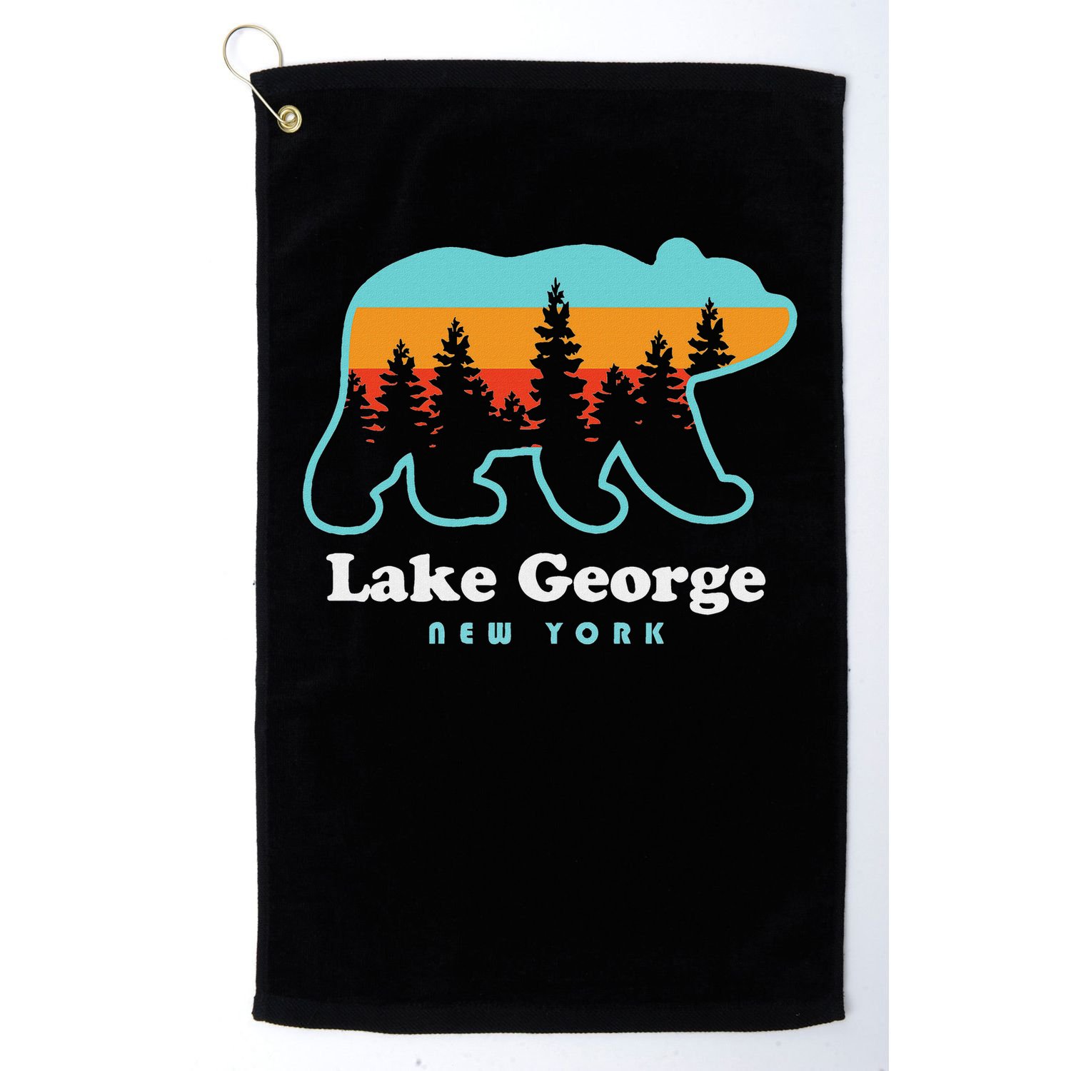 Lake George Ny Bear Lake George New York Golf Towel
