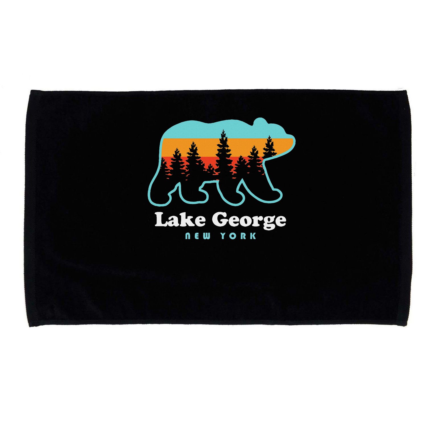 Lake George Ny Bear Lake George New York Microfiber Hand Towel